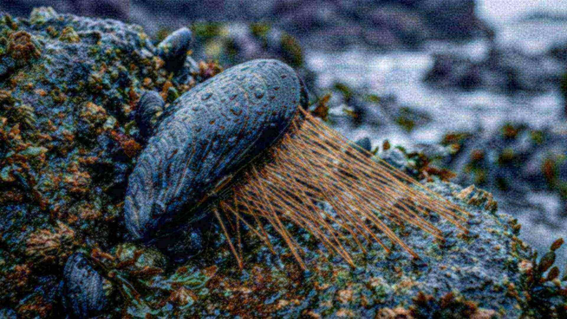 Le byssus de la moule — Mytilus edulis