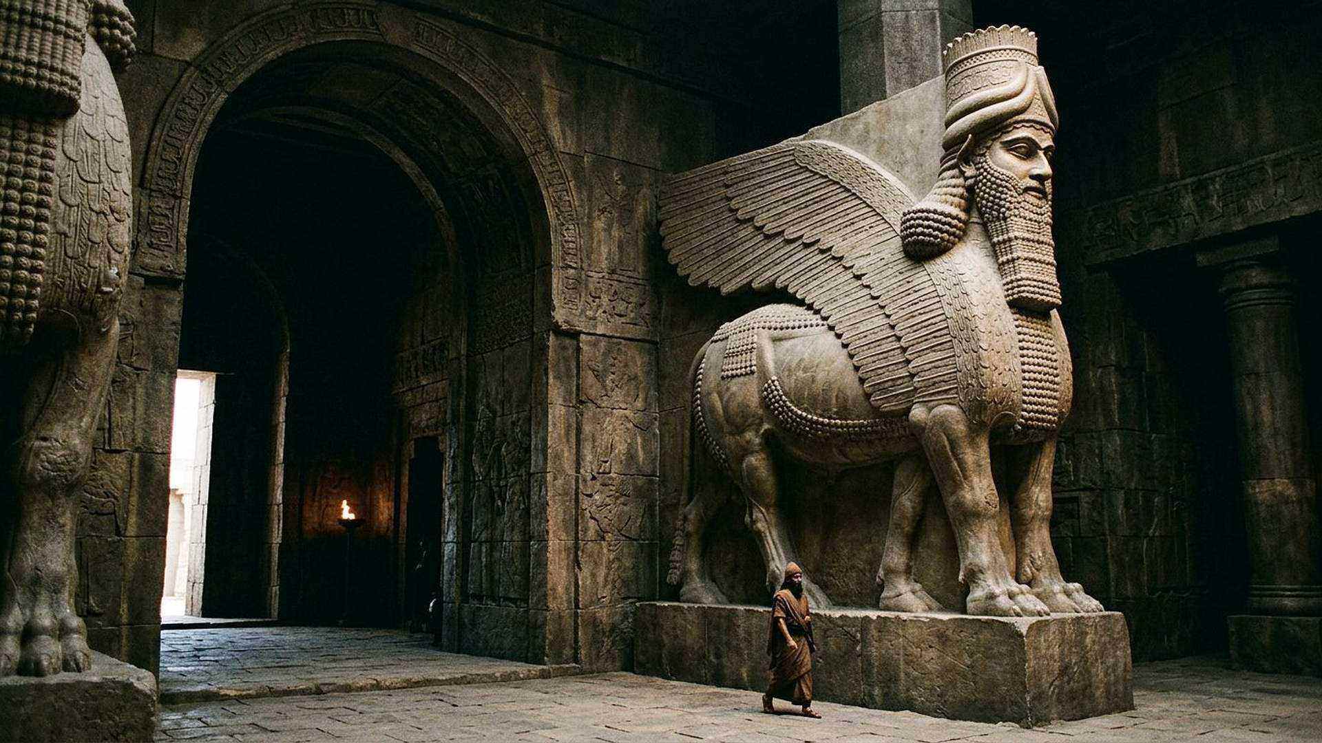 Lamassu de Nimrud — reconstitution numérique