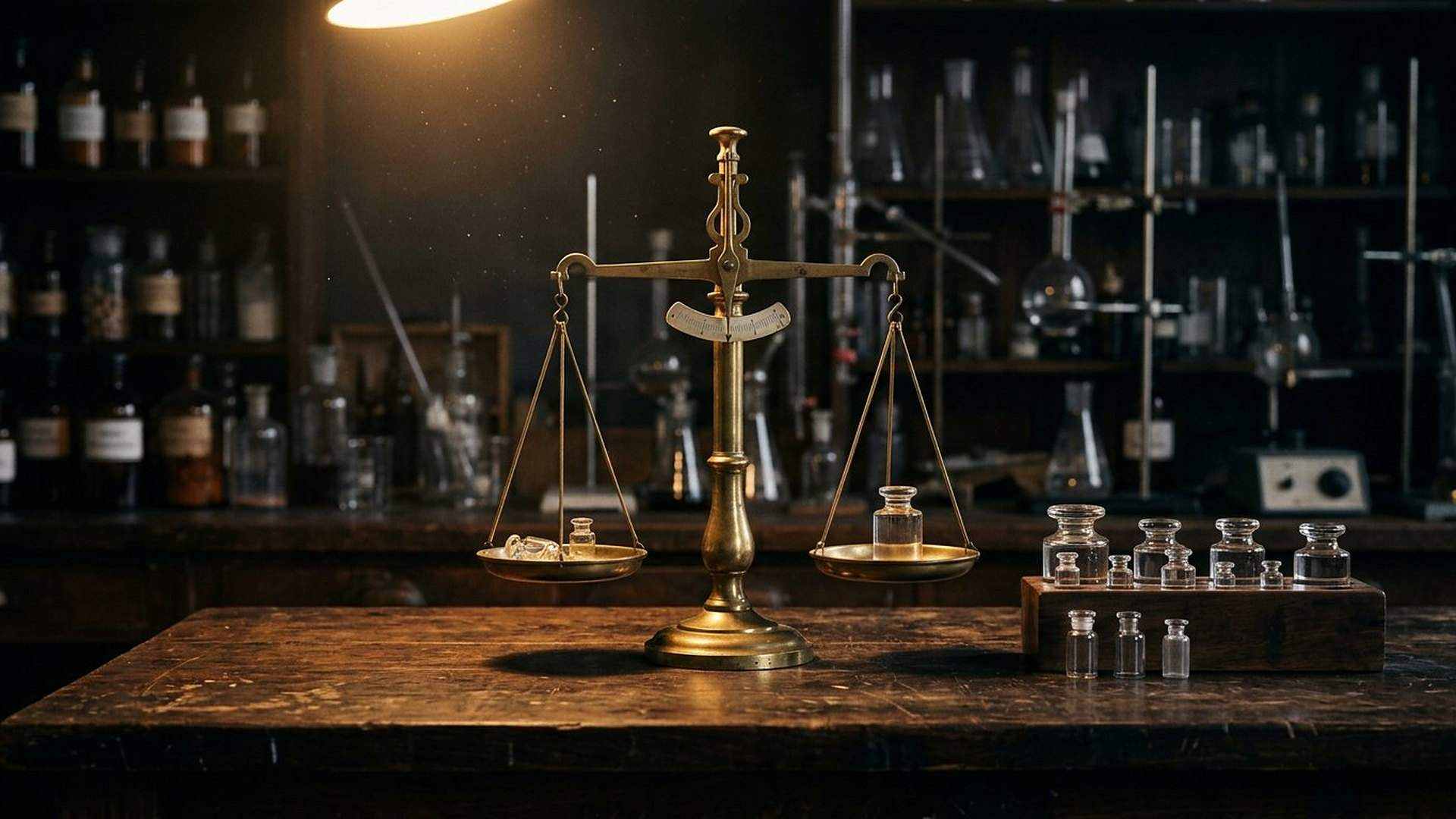 Une balance de précision : les constantes physiques sont réglées plus finement qu’un instrument de laboratoire, et la vie en dépend.