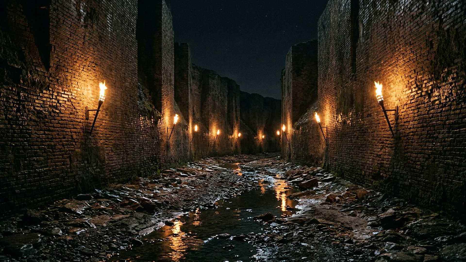 Le lit du fleuve détourné court entre les murs de brique : par là sont entrées les troupes, la nuit du 5 octobre 539.